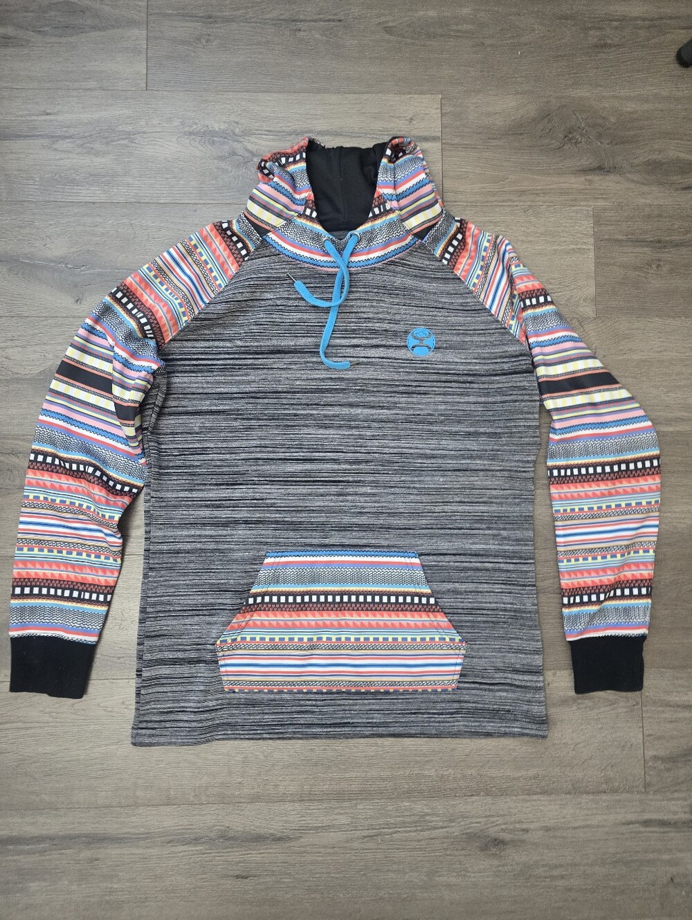 Hooey Men's "Summit" Western Pullover Hoodie Size Large Aztec Western Cowboy